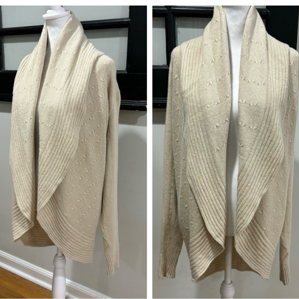 Anthropologie Hekla & Co Cashmere Blend Cardigan Made in Italy Size Medium